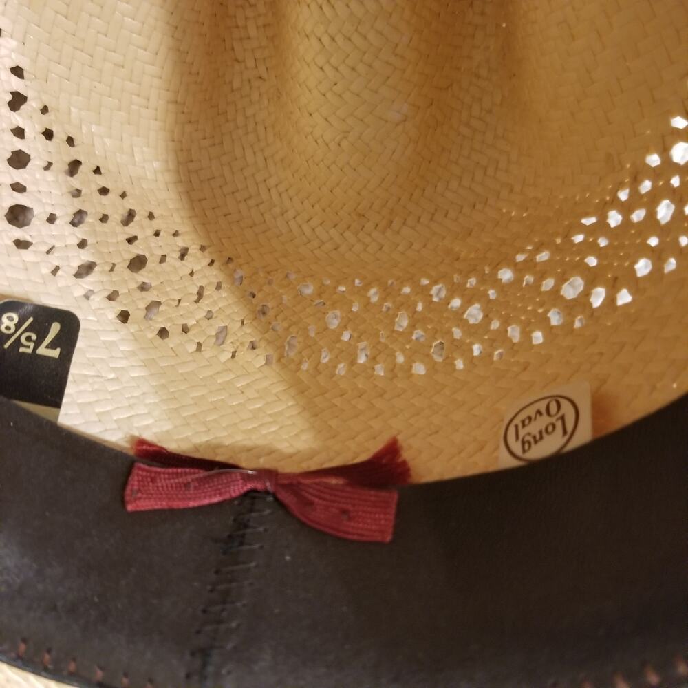 Vintage Resistol Classic Straw Cowboy Hat Self Conforming Size 7 5/8 - Picture 7 of 9